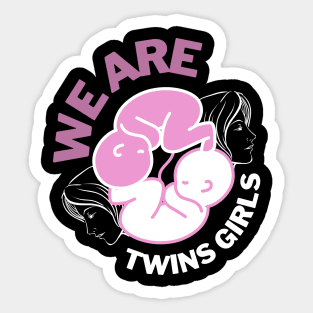 We are twins girls Sticker